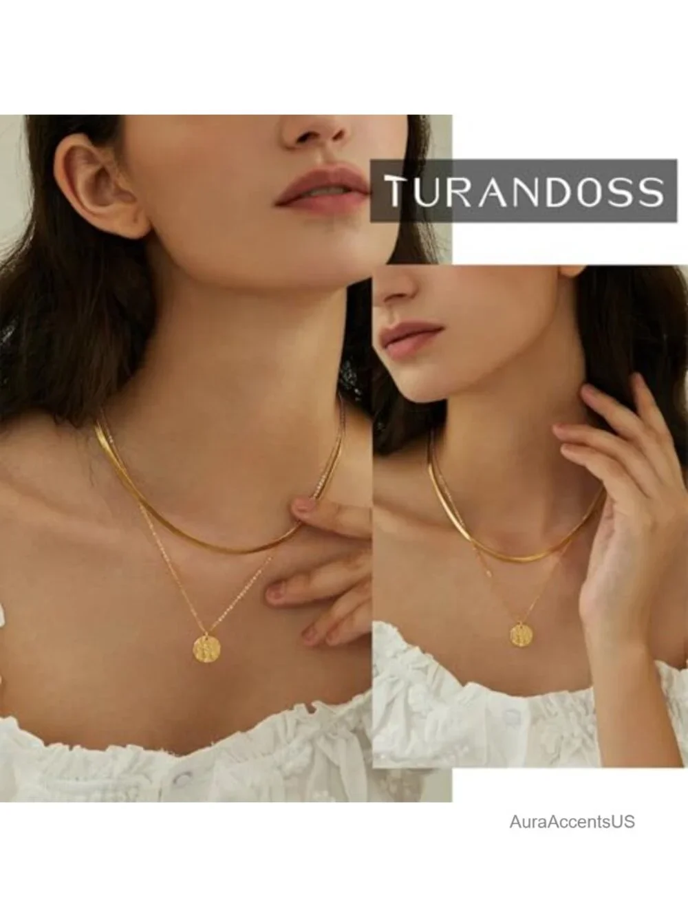 14k Gold Plated Layered Cross Necklace Christian Gift